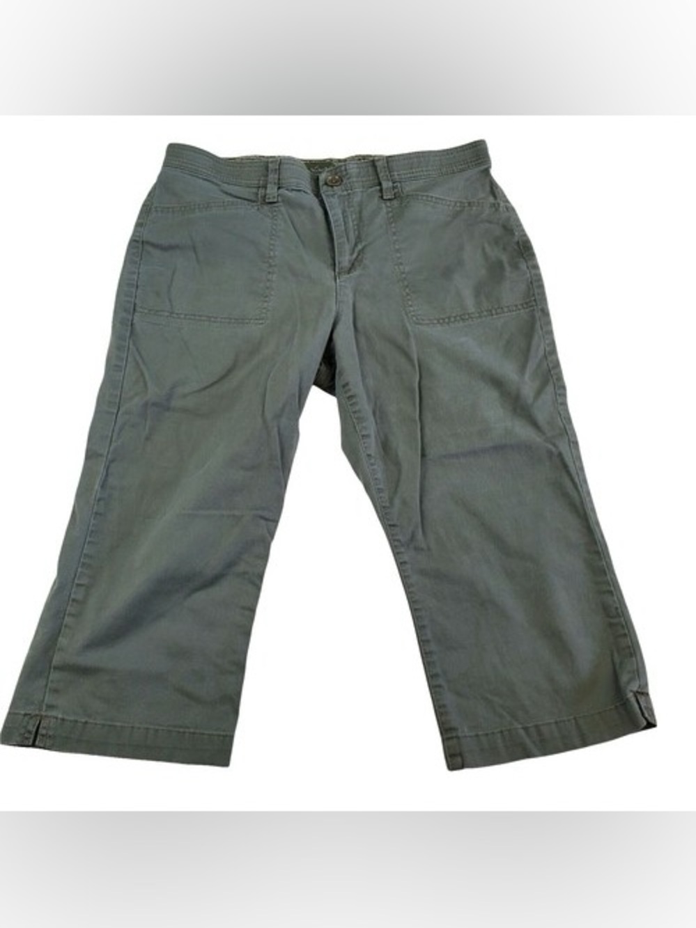Olive Cotton Blend Pants